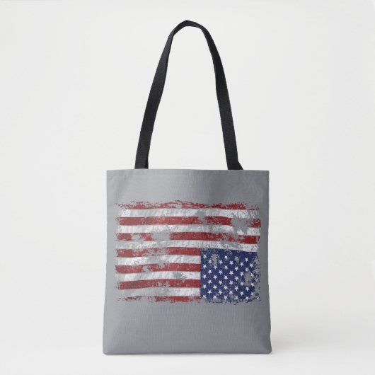Amerika in Not - Aufwärtsflagge Tasche (Vorderseite)