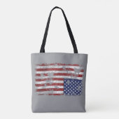 Amerika in Not - Aufwärtsflagge Tasche (Rückseite)