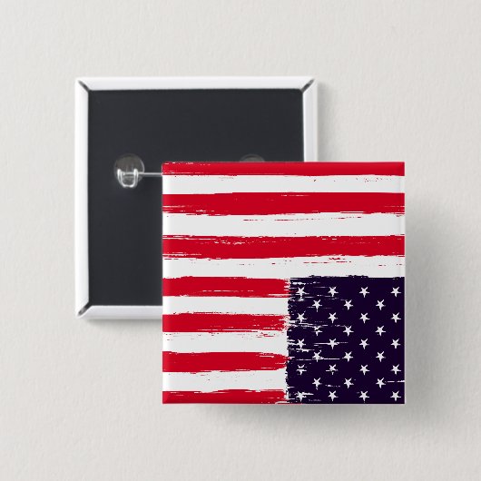 Amerika in Not - Die Fahne nach oben Button (Vorne & Hinten)