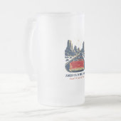 Amerika in voller Farbe Bierbecher Mattglas Bierglas (Vorderseite Links)