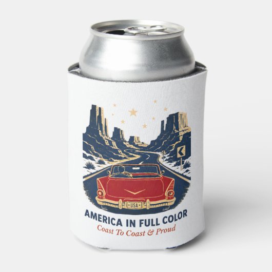 Amerika in voller Farbe Can Cooler Dosenkühler (Kanne Vorderseite)