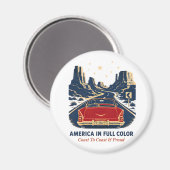 Amerika in voller Farbe Magnete Magnet (Vorderseite/Rückseite)