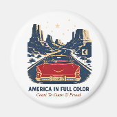 Amerika in voller Farbe Magnete Magnet (Vorne)