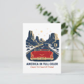 Amerika in voller Farbe Postkarte (Stehend Vorderseite)