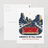 Amerika in voller Farbe Postkarte (Vorne/Hinten)