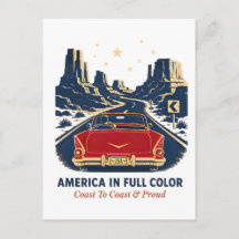 Amerika in voller Farbe Postkarte