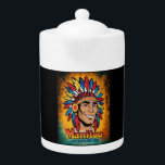 Amerika-Indianer-Leuchtfeuer Farben.<br><div class="desc">Teekanne.</div>