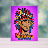 Amerika-Indianer-Leuchtfeuer Farben. Acrylschild (Neutral)