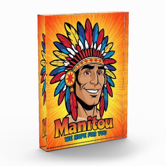 Amerika-Indianer-Leuchtfeuer Farben. Fotoblock (Links)