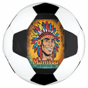 Amerika-Indianer-Leuchtfeuer Farben. Fußball