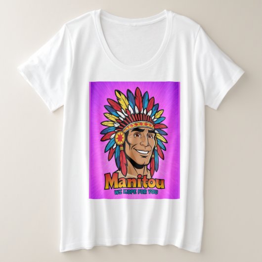 Amerika-Indianer-Leuchtfeuer Farben. Große Größe T-Shirt (Design vorne)