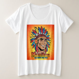 Amerika-Indianer-Leuchtfeuer Farben. Große Größe T-Shirt