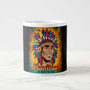 Amerika-Indianer-Leuchtfeuer Farben. Jumbo-Tasse