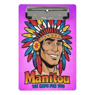 Amerika-Indianer-Leuchtfeuer Farben. Mini Klemmbrett