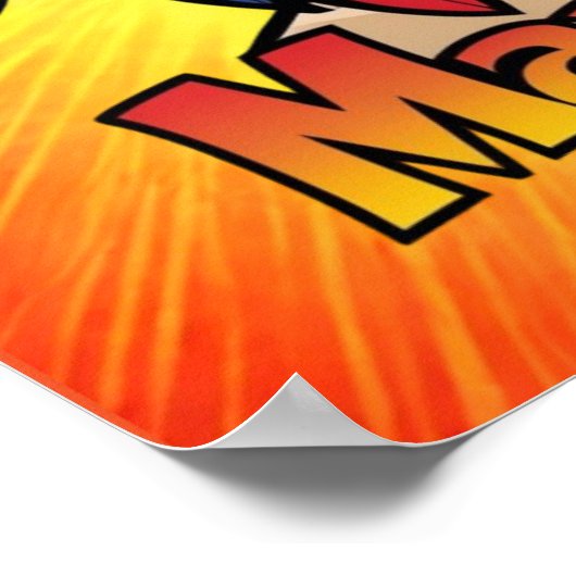 Amerika-Indianer-Leuchtfeuer Farben. Poster (Ecke)