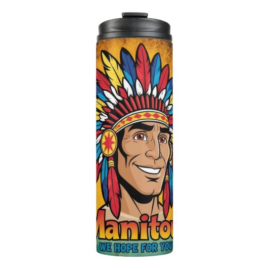 Amerika-Indianer Thermosbecher (Vorderseite)