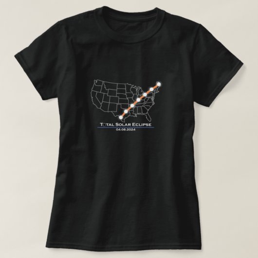 Amerika insgesamt Gesamtsolarausstoß 8. April 2024 T-Shirt (Design vorne)