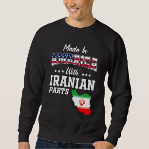 Amerika Iranische Teile Iran Karte USA Flagge Abst Sweatshirt