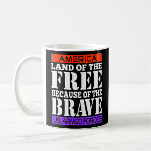Amerika ist frei wegen der Tapferkeit Kaffeetasse