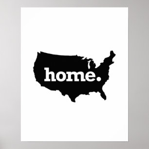 AMERIKA IST HEIMAT HEIMATSTADT POSTER