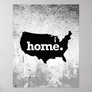 AMERIKA IST HEIMAT HEIMATSTADT POSTER