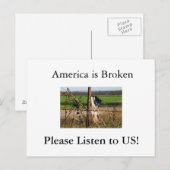 Amerika ist kaputt, Ple... Postkarte (Vorne/Hinten)