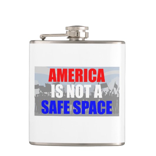 Amerika ist kein sicherer Ort Flachmann (Vorderseite)