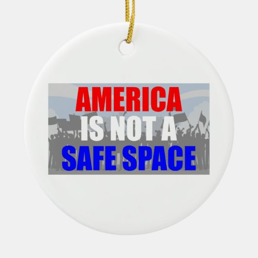 Amerika ist kein sicherer Ort Keramik Ornament (Vorne)