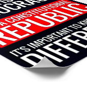 Amerika ist keine Demokratie Poster (Ecke)