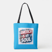 Amerika ist mein Soul Tote Bag - Patriotic Graphic Tasche (Rückseite)