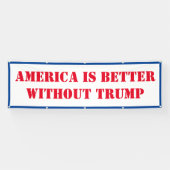 Amerika ist ohne Trumpf besser Banner (Horizontal)