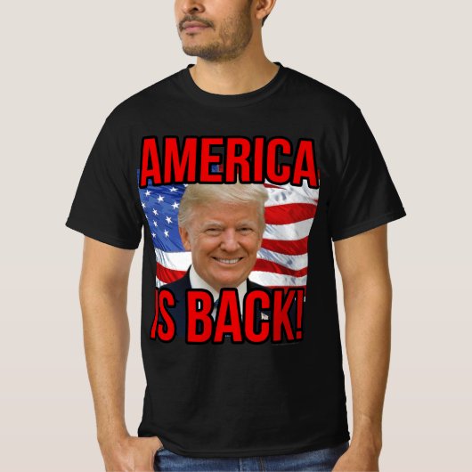 Amerika ist zurück Donald Trump, die amerikanische T-Shirt (Vorderseite)