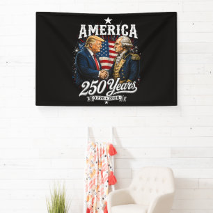 Amerika-Jubiläum 250. Trump Washington Banner