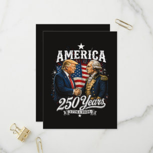 Amerika-Jubiläum 250. Trump Washington Einladungspostkarte