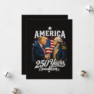 Amerika-Jubiläum 250. Trump Washington Feiertagskarte