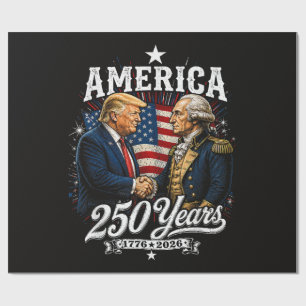 Amerika-Jubiläum 250. Trump Washington Geschenkpapier