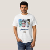 Amerika & Katzen-Design T-Shirt (Vorne ganz)