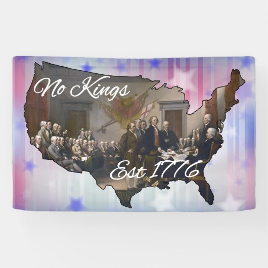 Amerika keine Könige Est 1776 Banner (Horizontal)