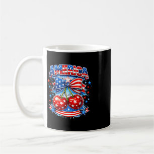 Amerika Kirsche Bogen Sterne Streifen USA 4. Juli Kaffeetasse