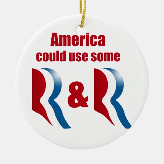 AMERIKA KONNTE IRGENDEIN R UND R BENUTZEN - .PNG KERAMIK ORNAMENT (Vorne)