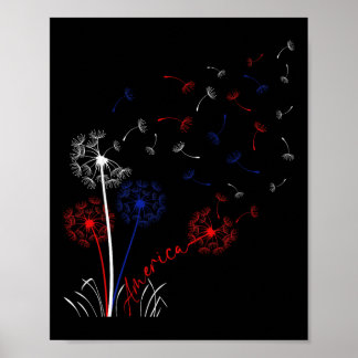 Amerika Kostüm Rot Blau Weiß Niedlich Löwenzahn 4. Poster