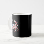 Amerika Krabbe Us Flagge Meeresfrüchte  Kaffeetasse (Vorderseite Links)