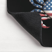 Amerika Krabbe Us Flagge Meeresfrüchte Mousepad (Ecke)