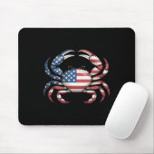 Amerika Krabbe Us Flagge Meeresfrüchte Mousepad (Mit Mouse)