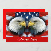 Amerika kühne und Stärke_ Einladung (Vorne/Hinten)