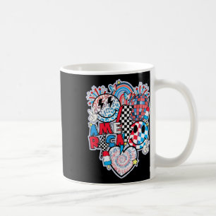 Amerika lächelt Gesicht Hecht amerikanische Flagge Kaffeetasse
