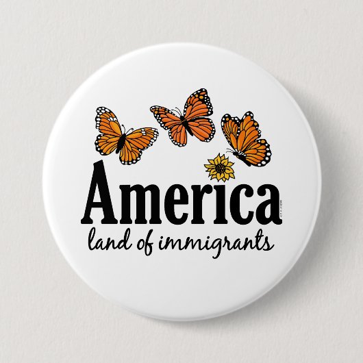 Amerika Land der Einwanderer Button (Vorderseite)