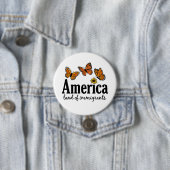 Amerika Land der Einwanderer Button (Beispiel)
