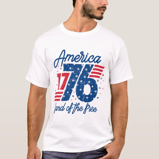 Amerika Land der Freien  T-Shirt (Vorderseite)