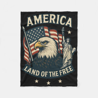 Amerika Land der Freien USA-Flagge 4. Juli Fleecedecke